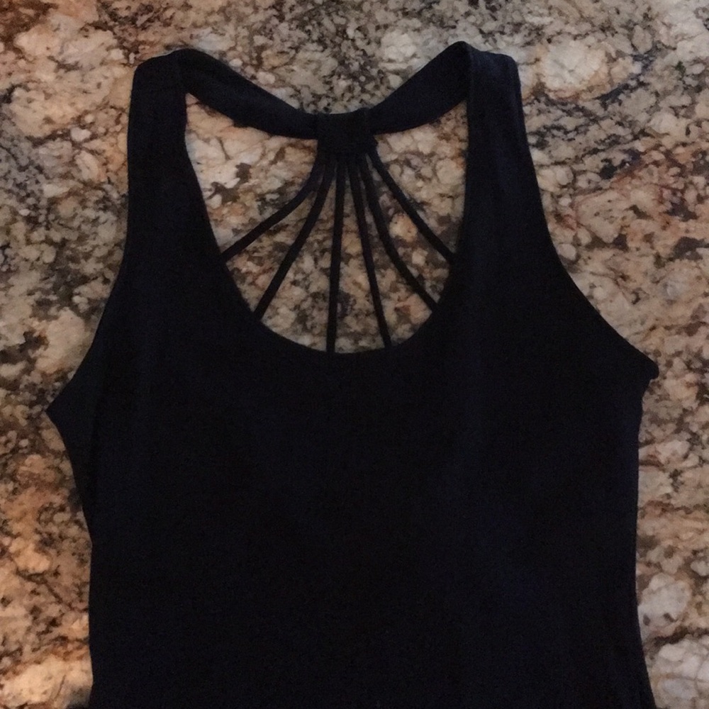 Guess Black bodycon dress NWT cage back SZ S